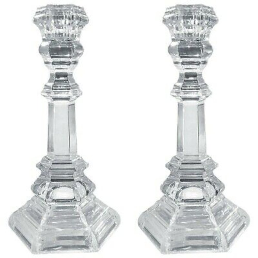 NEW TIFFANY & CO PLYMOUTH GLASS CANDLESTICK HOLDER